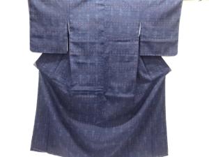 花更紗模様織り出し手織り真綿小千谷紬着物